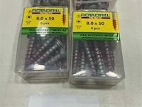 Rotadrill paalhouderschroef 8x50 32 stuks - afbeelding 1 van  3