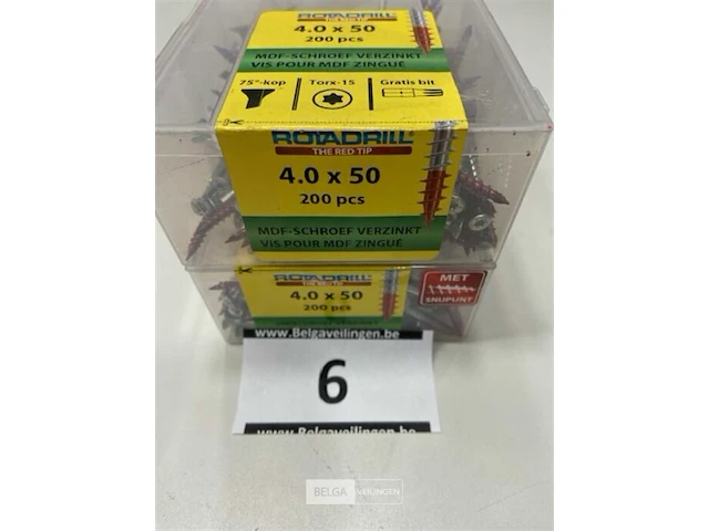 Rotadrill torx houtschroef 4 x 50 400 stuks - afbeelding 1 van  3