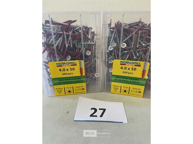 Rotadrill torx houtschroef 4 x 50 400 stuks - afbeelding 1 van  3