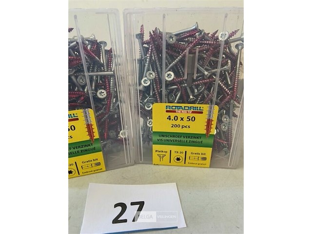 Rotadrill torx houtschroef 4 x 50 400 stuks - afbeelding 3 van  3