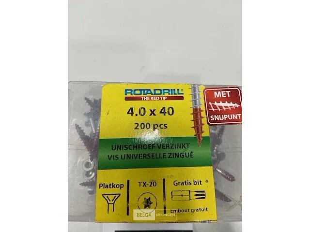 Rotadrill torx houtschroef 4x40 200 stuks - afbeelding 2 van  2