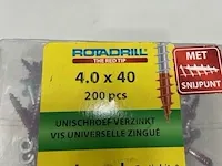 Rotadrill torx houtschroef 4x40 200 stuks - afbeelding 2 van  2