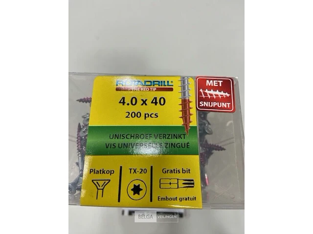 Rotadrill torx houtschroef 4x40 400 stuks - afbeelding 3 van  3