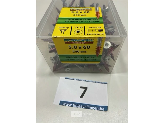 Rotadrill torx houtschroef 5 x 60 200 stuks - afbeelding 1 van  3
