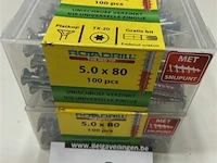 Rotadrill torx houtschroef 5 x 80 200 stuks - afbeelding 1 van  3