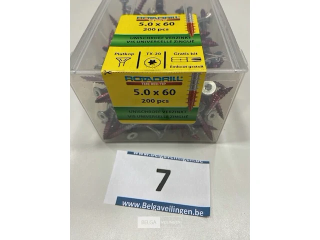 Rotadrill torx houtschroef 5x60 200 stuks - afbeelding 1 van  3