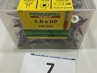 Rotadrill torx houtschroef 5x60 200 stuks