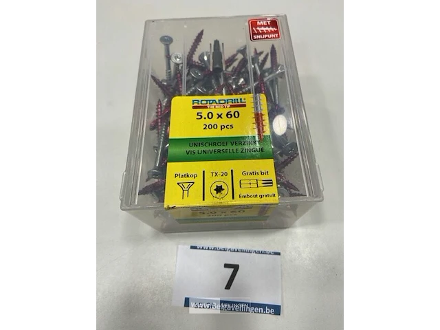 Rotadrill torx houtschroef 5x60 200 stuks - afbeelding 3 van  3