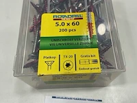 Rotadrill torx houtschroef 5x60 200 stuks - afbeelding 3 van  3