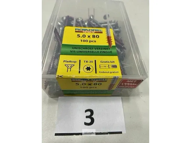 Rotadrill torx houtschroef 5x80 100 stuks - afbeelding 2 van  2