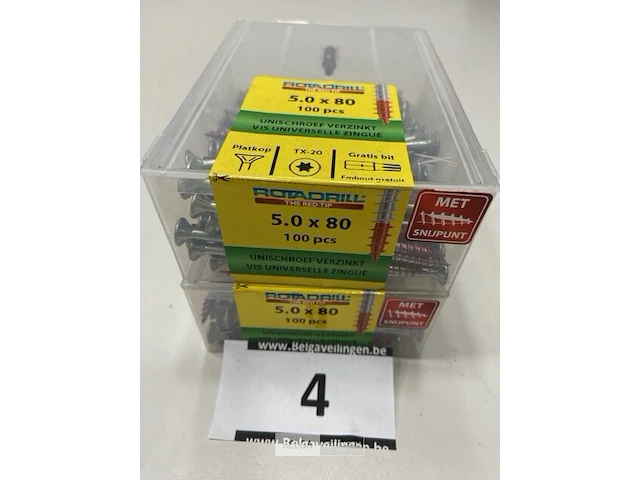 Rotadrill torx houtschroef 5x80 200 stuks - afbeelding 1 van  3