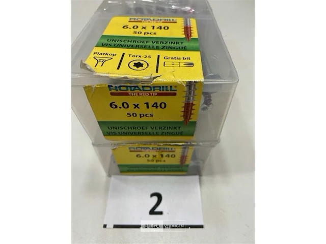 Rotadrill torx houtschroef 6 x 140 100 stuks - afbeelding 1 van  3