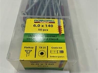 Rotadrill torx houtschroef 6 x 140 50 stuks - afbeelding 1 van  3