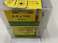 Rotadrill torx houtschroef 6x140 100 stuks