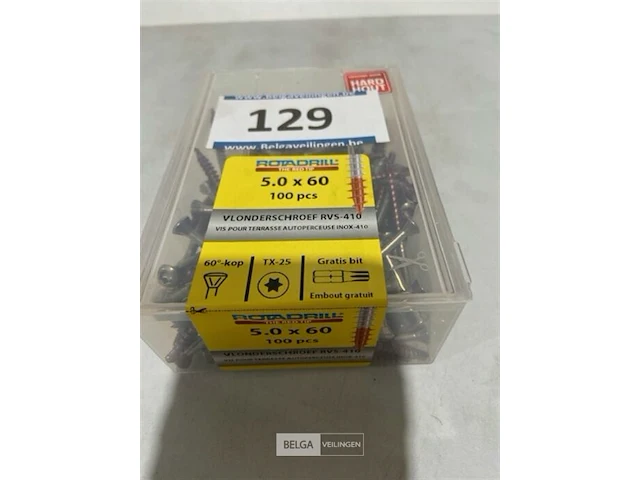 Rotadrill vlonderschroef rvs 5 x 60 torx - afbeelding 3 van  3