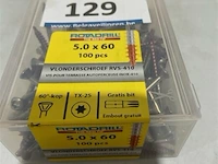 Rotadrill vlonderschroef rvs 5 x 60 torx - afbeelding 3 van  3