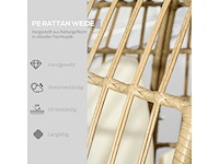 Rotan fauteuil in de vorm van een mand - afbeelding 5 van  6