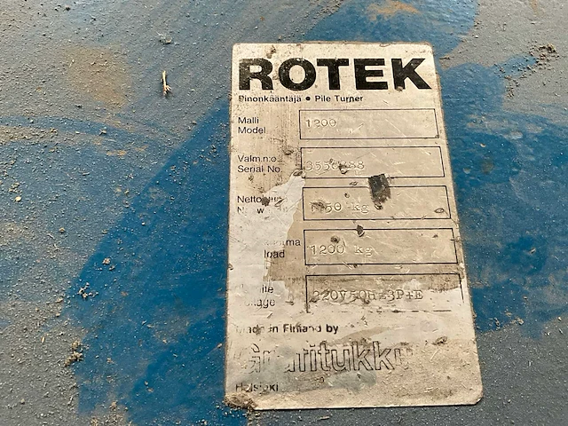 Rotek 1200 hydraulische palletomkeerder - afbeelding 1 van  5