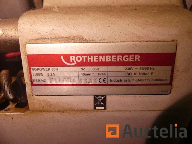 Rothenberger ropower 50r tapmachine - afbeelding 9 van  10