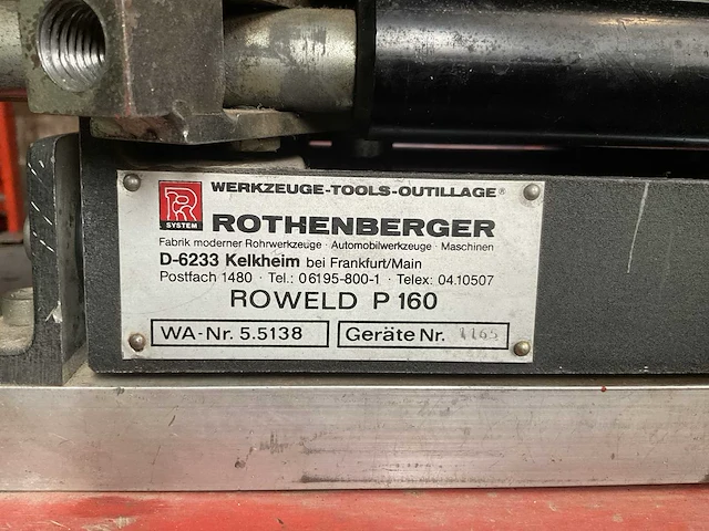 Rothenberger roweld p160 snijset voor pe buizen - afbeelding 4 van  5