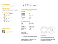 Round brilliant diamant 0.37ct – f/lc – hrd - afbeelding 3 van  3