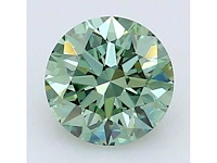 Round brilliant diamant 1.00ct – fancy vivid green/vvs2 – igi - afbeelding 1 van  2
