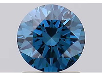 Round brilliant diamant 1.05 ct – fancy vivid blue/vs1 – igi - afbeelding 1 van  3