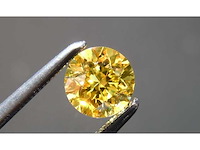 Round brilliant diamant 1.07 ct – fancy yellow/vs1 – igi - afbeelding 1 van  2