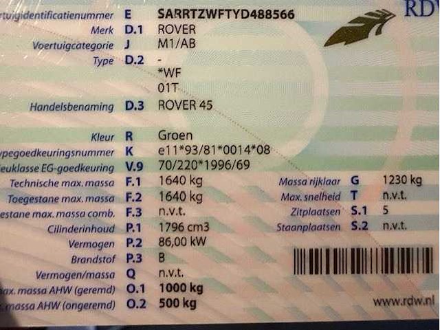 Rover - 45 - 1.8 club - car - 2000 - afbeelding 6 van  14