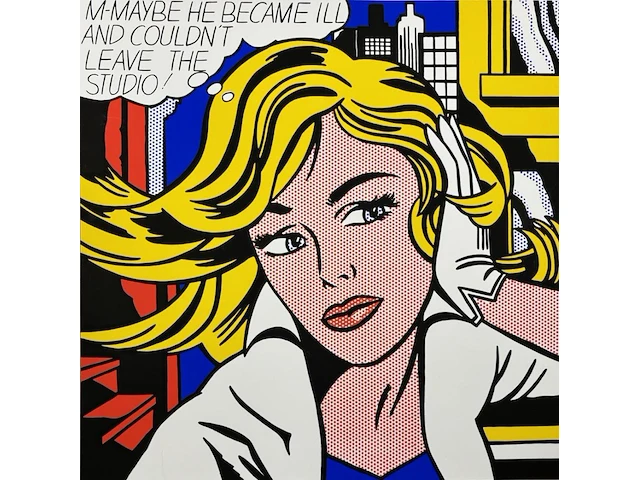 Roy lichtenstein - zeefdruk - afbeelding 1 van  1