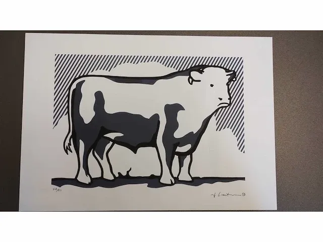 Roy lichtenstein bull profile series ed 150 ex - afbeelding 2 van  2