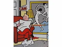 Roy lichtenstein kuifje leest 1993 - afbeelding 1 van  4