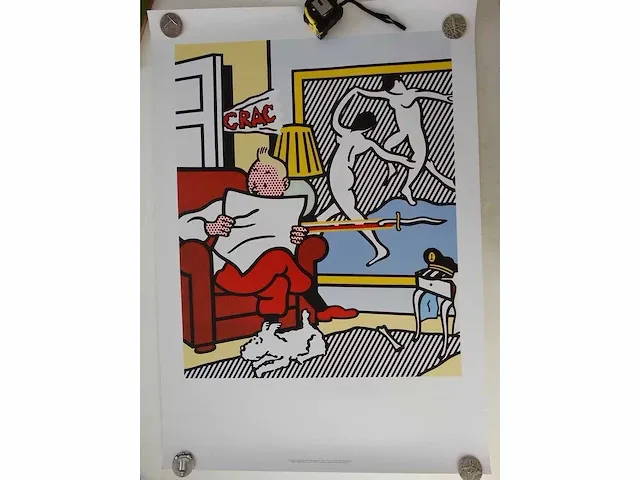 Roy lichtenstein kuifje leest 1993 - afbeelding 2 van  4