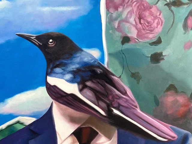 Royce - hommage aan magritte - olie op doek - afbeelding 10 van  13