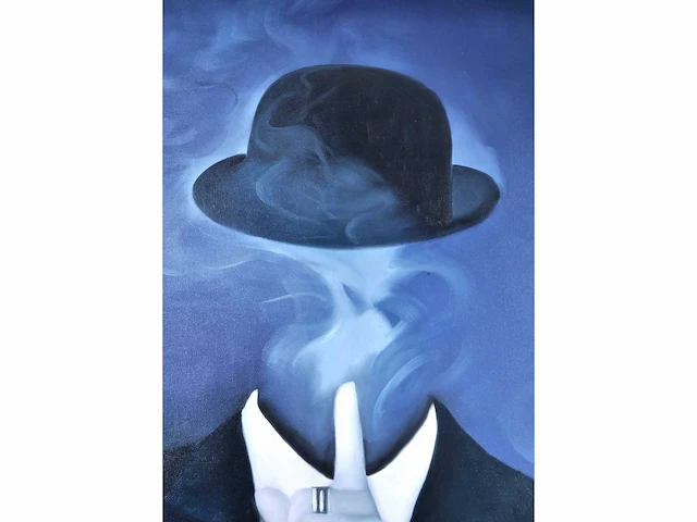 Royce - ode aan magritte 'sssst...' - olie op doek - 120x90 cm - afbeelding 9 van  12