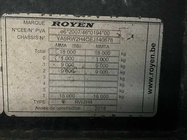 Royen rw2h4 platte aanhangwagen - afbeelding 8 van  22