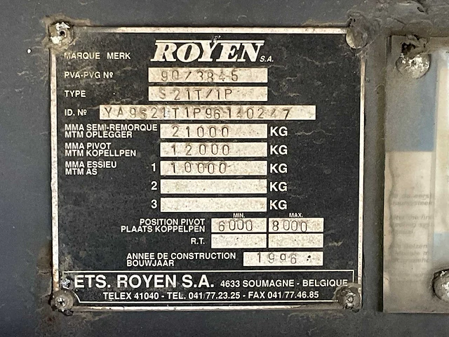 Royen s21t/1p oplegger - afbeelding 26 van  37