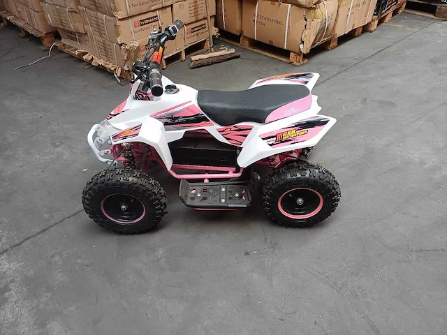 Roze kinder quad 800watt - afbeelding 7 van  14