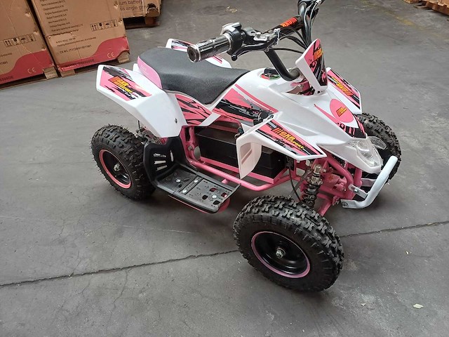 Roze kinder quad 800watt - afbeelding 8 van  14