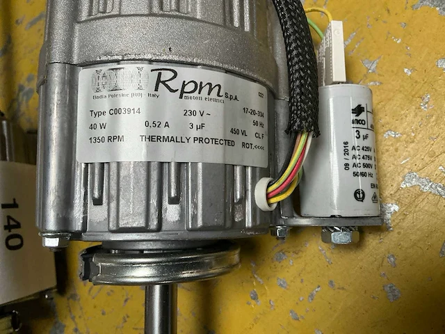 Rpm c003914 elektromotor voor ventilatiesystemen (2x) - afbeelding 3 van  4