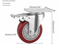 Rriuto draaiwiel met rem 100 mm - afbeelding 2 van  3