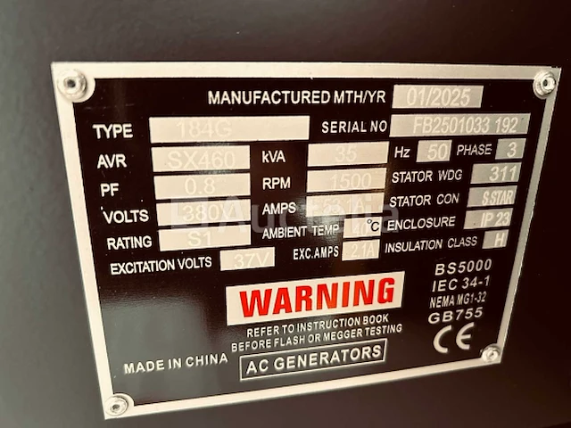 Rte - 2025 - 7310 - 35 kva noodstroomaggregaat - afbeelding 8 van  22