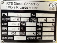 Rte 6739 noodstroomaggregaat 50kva ricardo - afbeelding 33 van  35