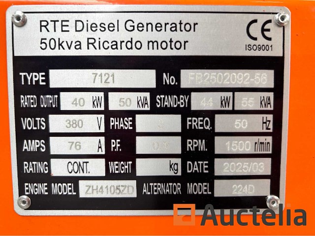 Rte 6739 noodstroomaggregaat 50kva ricardo - afbeelding 23 van  27