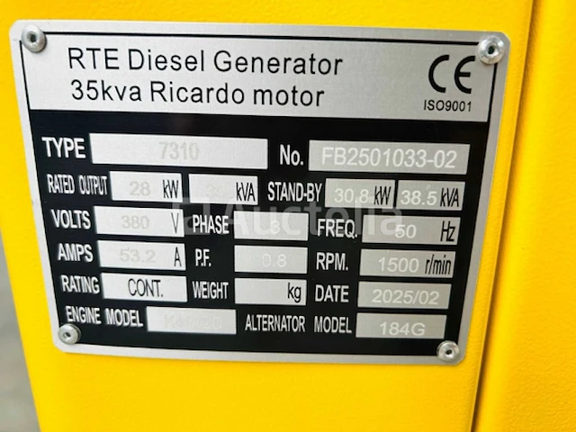 Rte 7310 noodstroomaggregaat 35kva ricardo - afbeelding 21 van  21