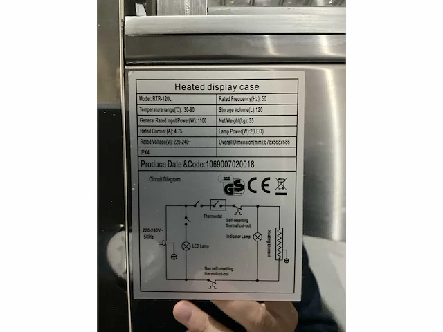 Rtr-120l warmhoudvitrine - afbeelding 9 van  9