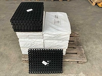 Rubber deurmat domino zwart 40 x 60 cm (86x) - afbeelding 1 van  5