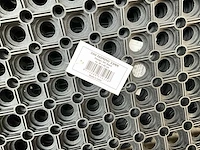 Rubber deurmat domino zwart 40 x 60 cm (86x) - afbeelding 2 van  5