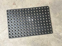 Rubber deurmat domino zwart 40 x 60 cm (86x) - afbeelding 4 van  5