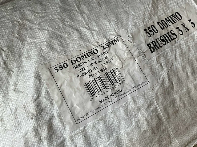 Rubber deurmat domino zwart 40 x 60 cm (86x) - afbeelding 5 van  5